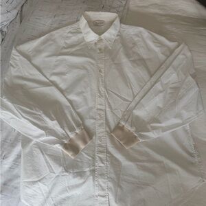 Alexander McQueen Ivory Button-Down Shirt, oversized, harness design